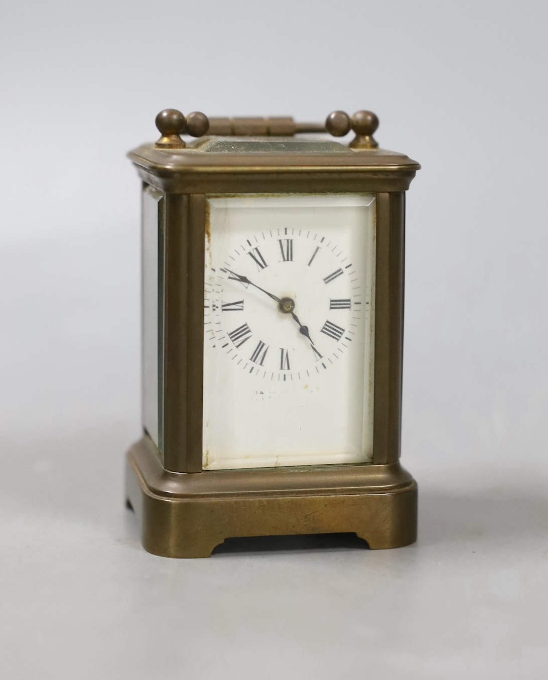 Miniature brass cased carriage clock